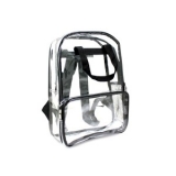 Clear PVC Plastic Backpack with Black Trim